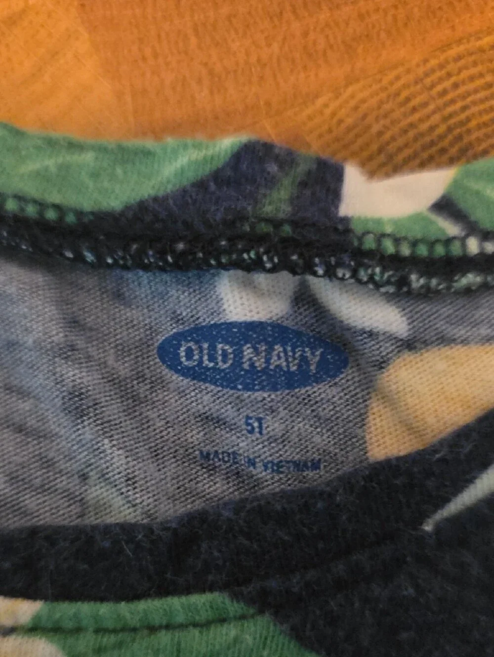 10 / $10 Old Navy Navy Floral Tank with Yellow Lemon Accents